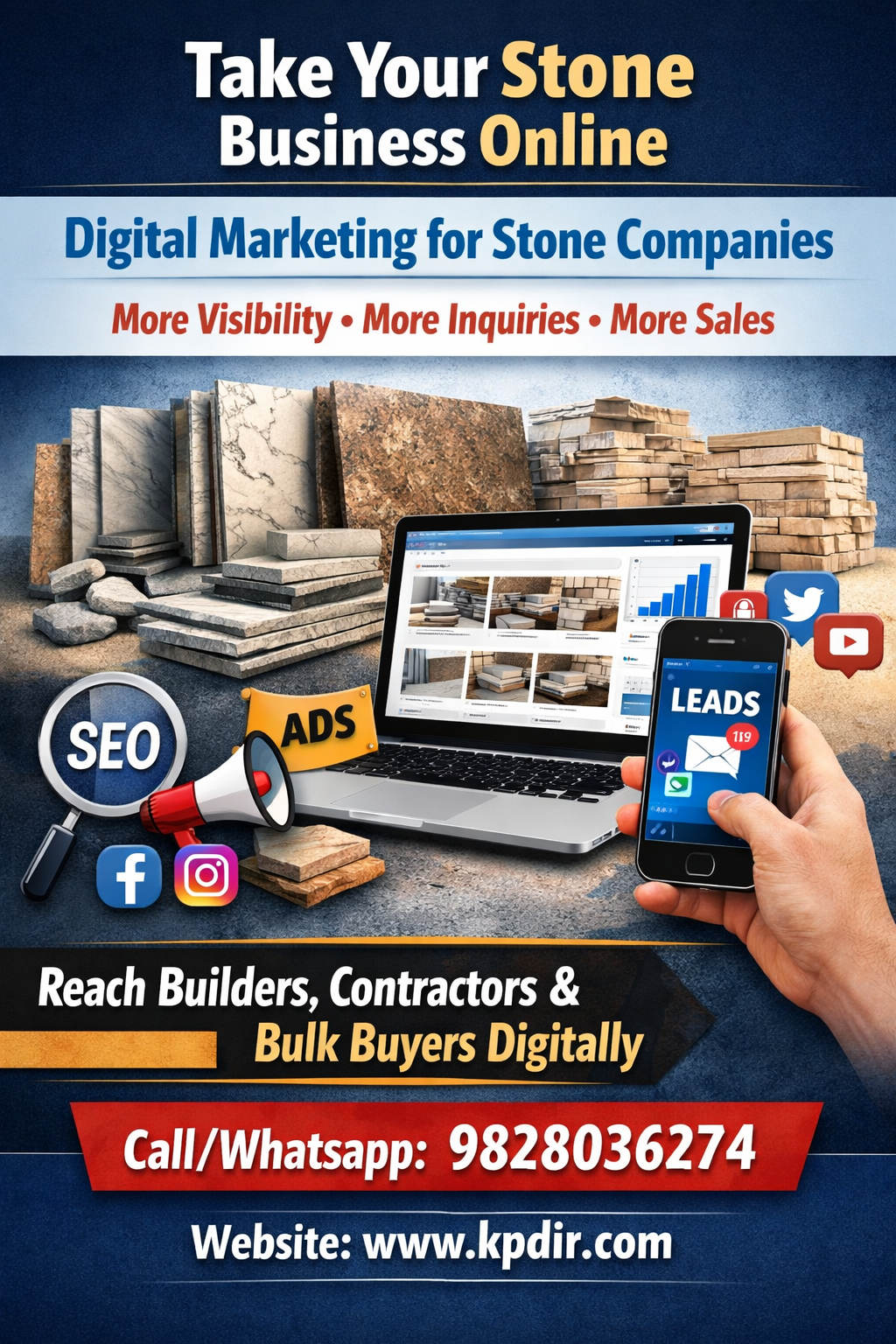 Digital Marketing for Stone Company & Traders-Grow Your Stone Business Online