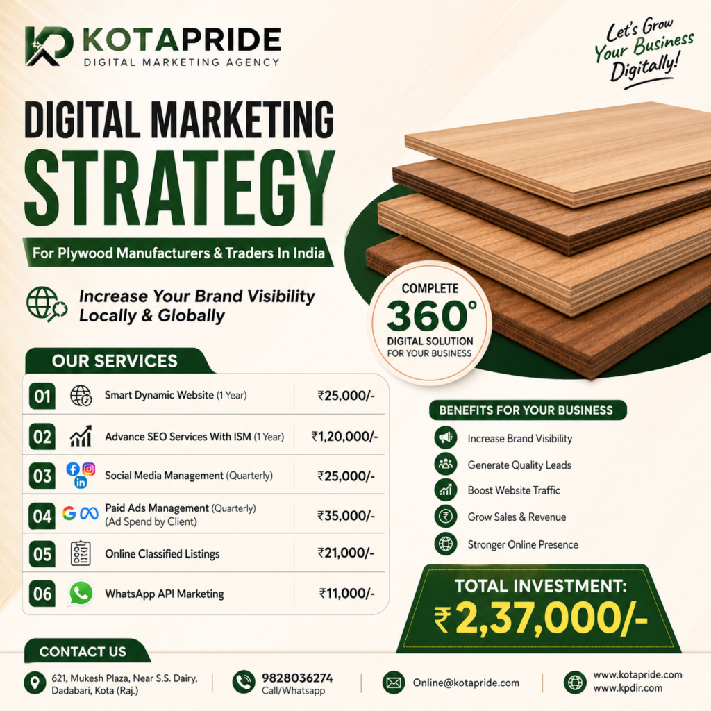 Digital Marketing for Plywood Manufacturers and Traders in India