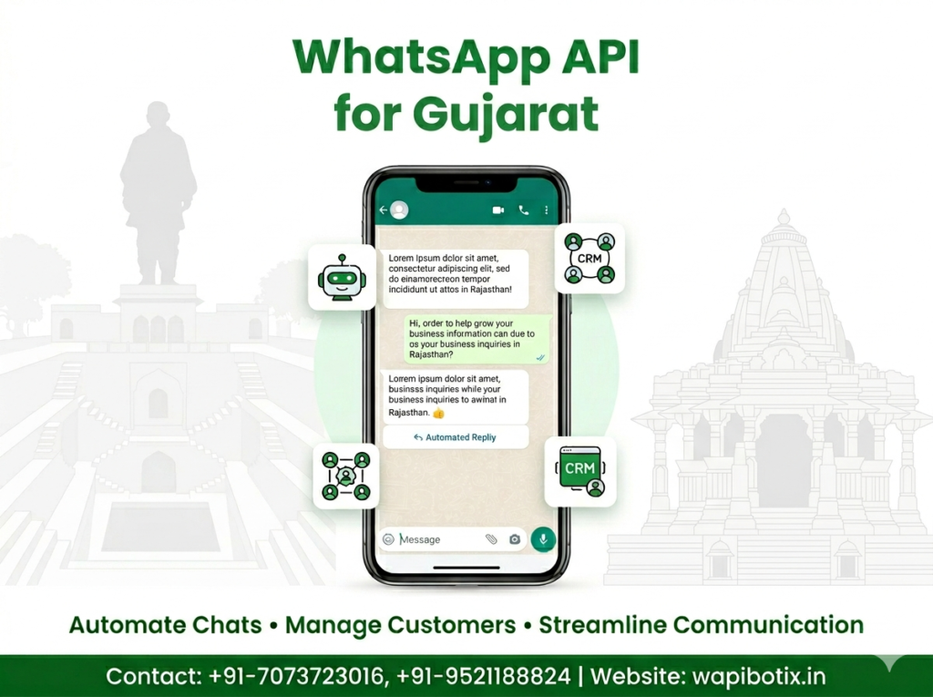 Looking for official Whatsapp APi In gujrat? WapiBotix provides Meta-approved solutions and AI chatbots to scale your business in Gujarat.