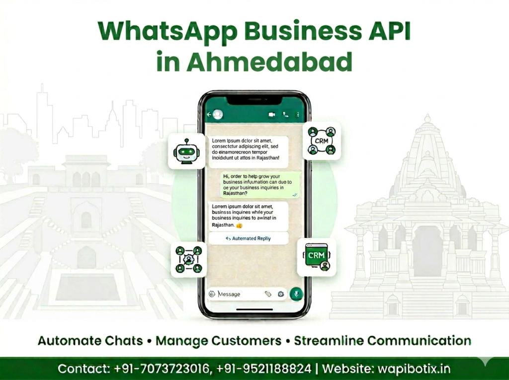 Looking for official Whatsapp APi In Ahmedabad? WapiBotix provides Meta-approved API and AI chatbots to scale your business in Ahmedabad.