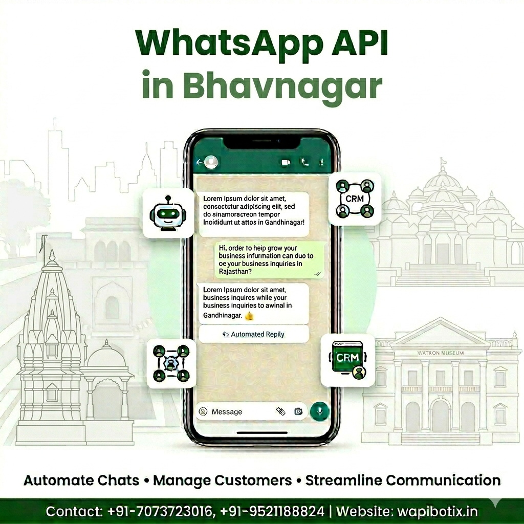 scale your trade with the official Whatsapp APi In Bhavnagar via WapiBotix. Automate your maritime, retail, or industrial marketing with 100% reliability and support.