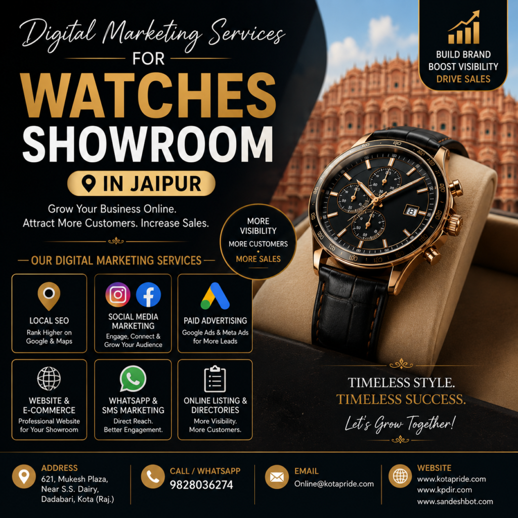 Digital Marketing Services for Watches Showroom in Jaipur