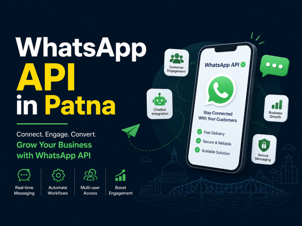 Official WhatsApp API in Patna for business automation, customer support, and marketing communication.