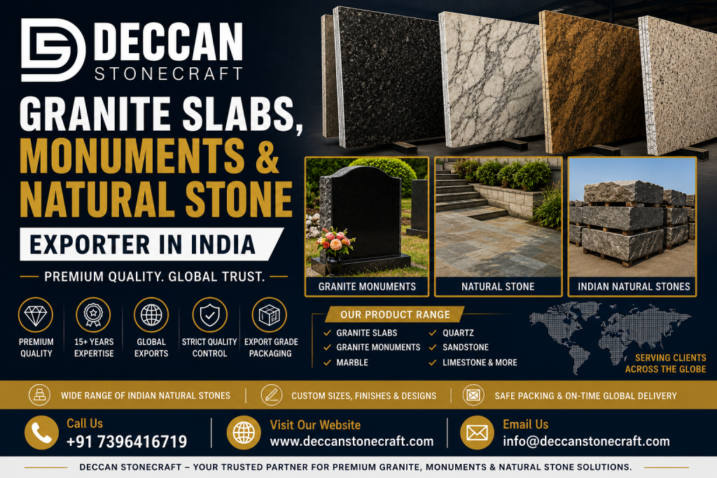 Granite Slabs, Monuments and Natural Stone Exporter in India – Deccan Stonecraft