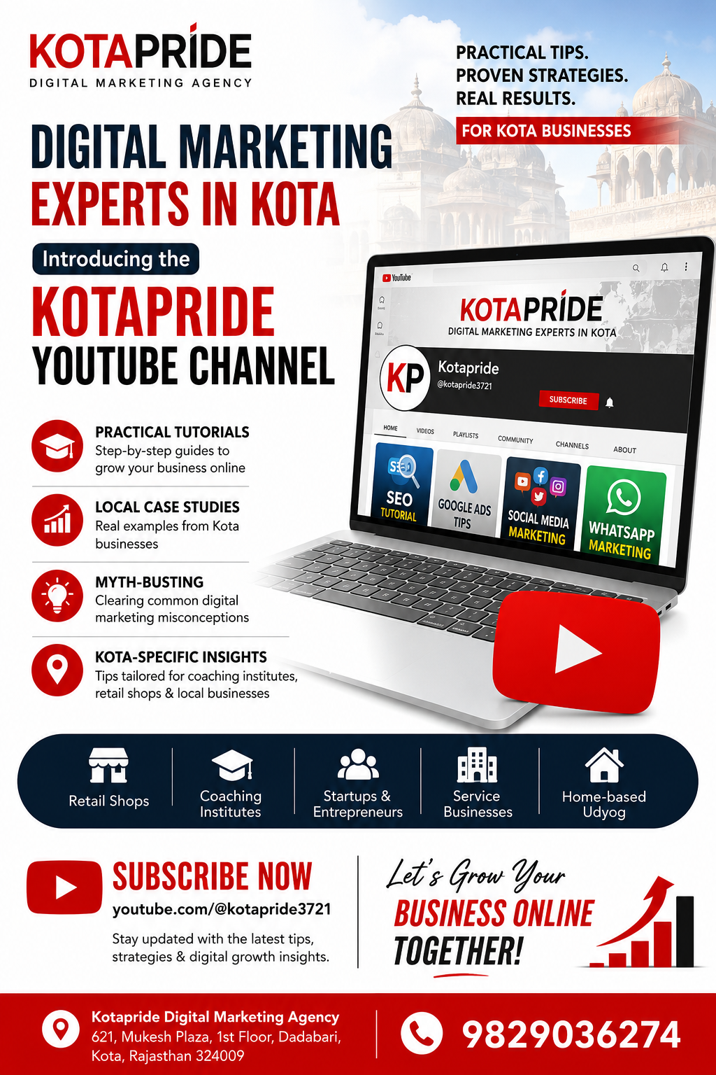 Digital Marketing Experts in Kota | Kotapride YouTube Channel