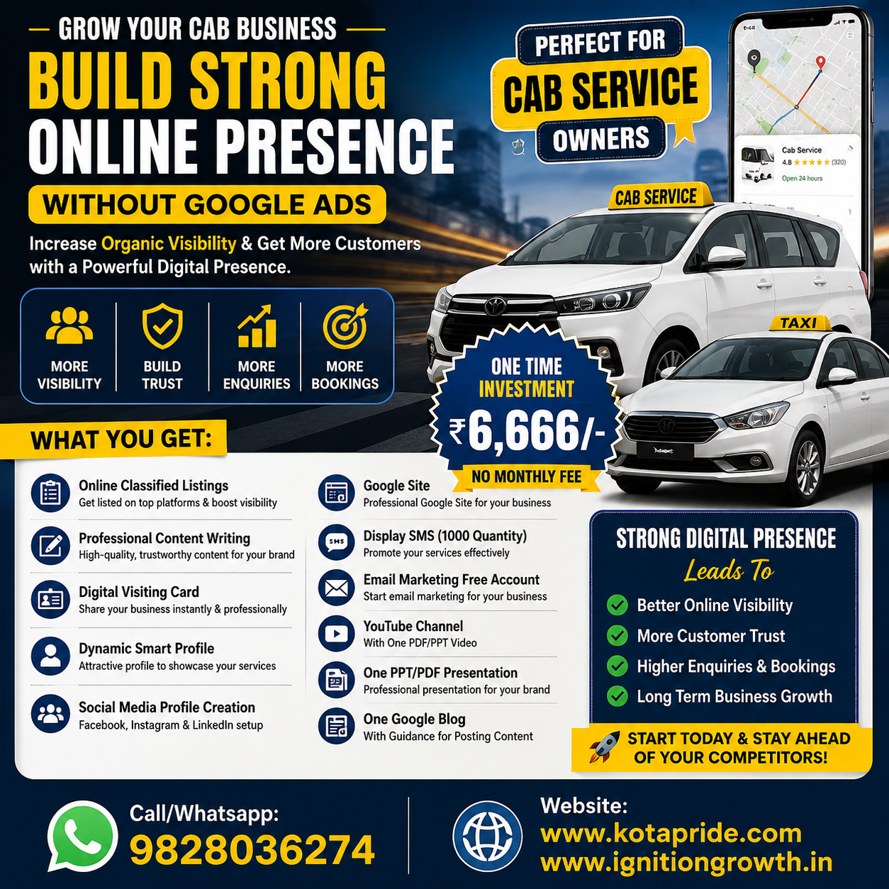 How Cab Service Owners Can Build a Strong Online Presence Without Google Ads
