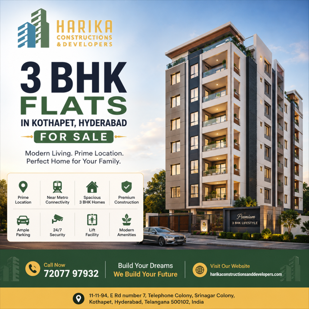 3bhk flats for sale in kothapet hyderabad