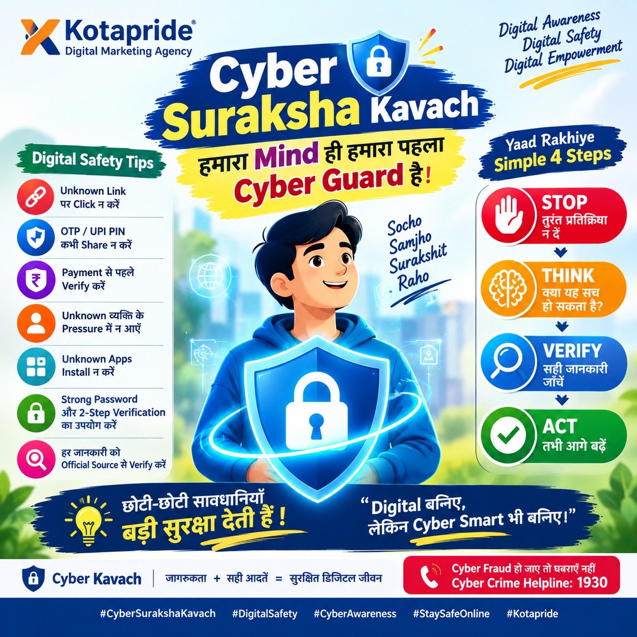 Cyber ​​Suraksha Kavach — Our mind is our first cyber guard